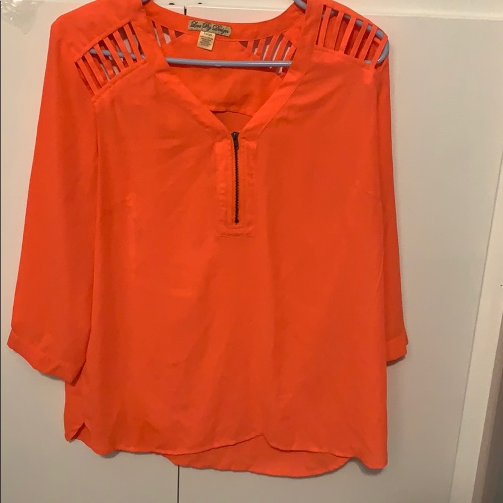 1/4 sleeve, sheer blouse